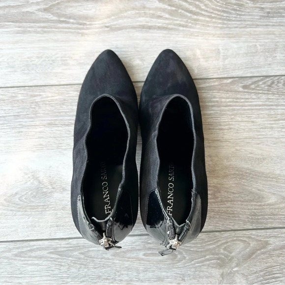 FRANCO SARTO  VELLA Black Leather Ankle Boots - Picture 11 of 15